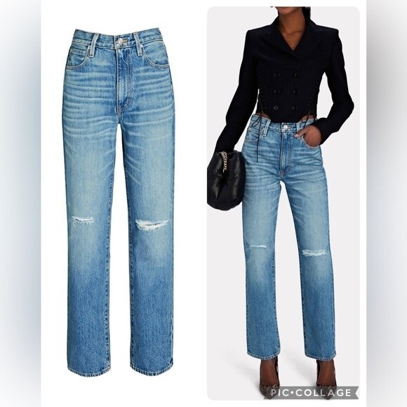 NEW SLVRLAKE London Rigid High- waist Straight-Leg Jeans size 30 - Picture 1 of 4